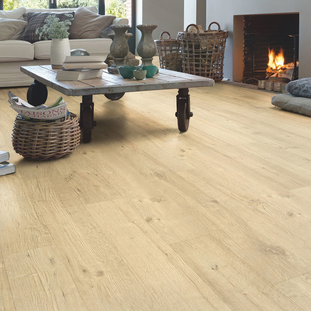Quickstep Impressive Sandblasted Oak Natural 8mm